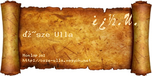 Ősze Ulla névjegykártya